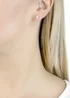 Golden Moments 9ct Yellow Gold Crystal Ball Stud Earrings - One Size Image 3