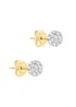 Golden Moments 9ct Yellow Gold Crystal Ball Stud Earrings - One Size Image 1