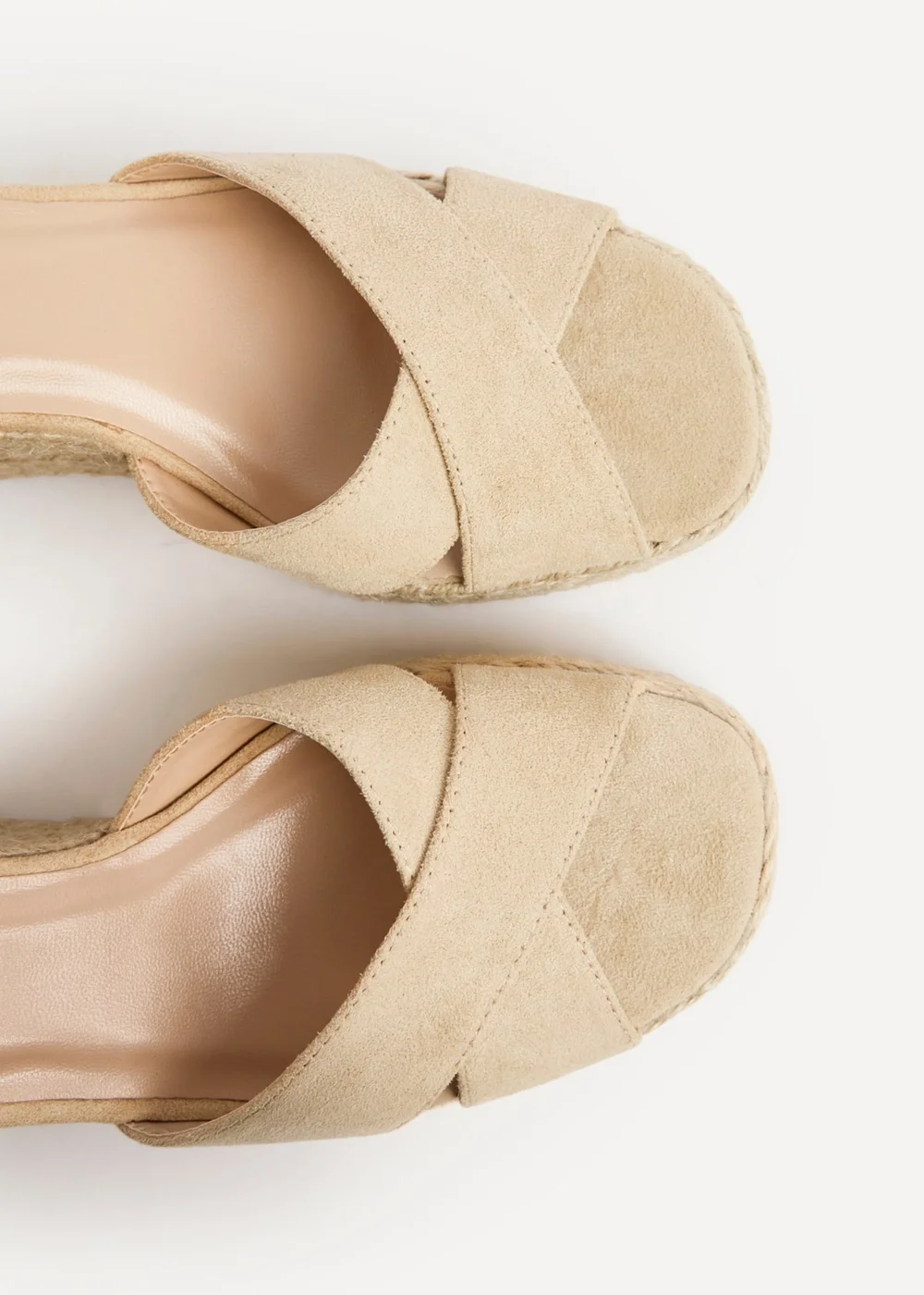 Linzi Noah Nude Crossover Wedge Sandals - 8 Image 5