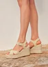 Linzi Noah Nude Crossover Wedge Sandals - 8 Image 1