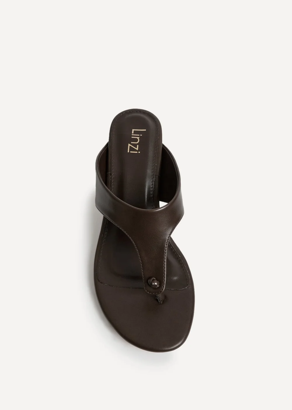 Linzi Briar Brown Toe Post Mule Heels - 6 Image 4