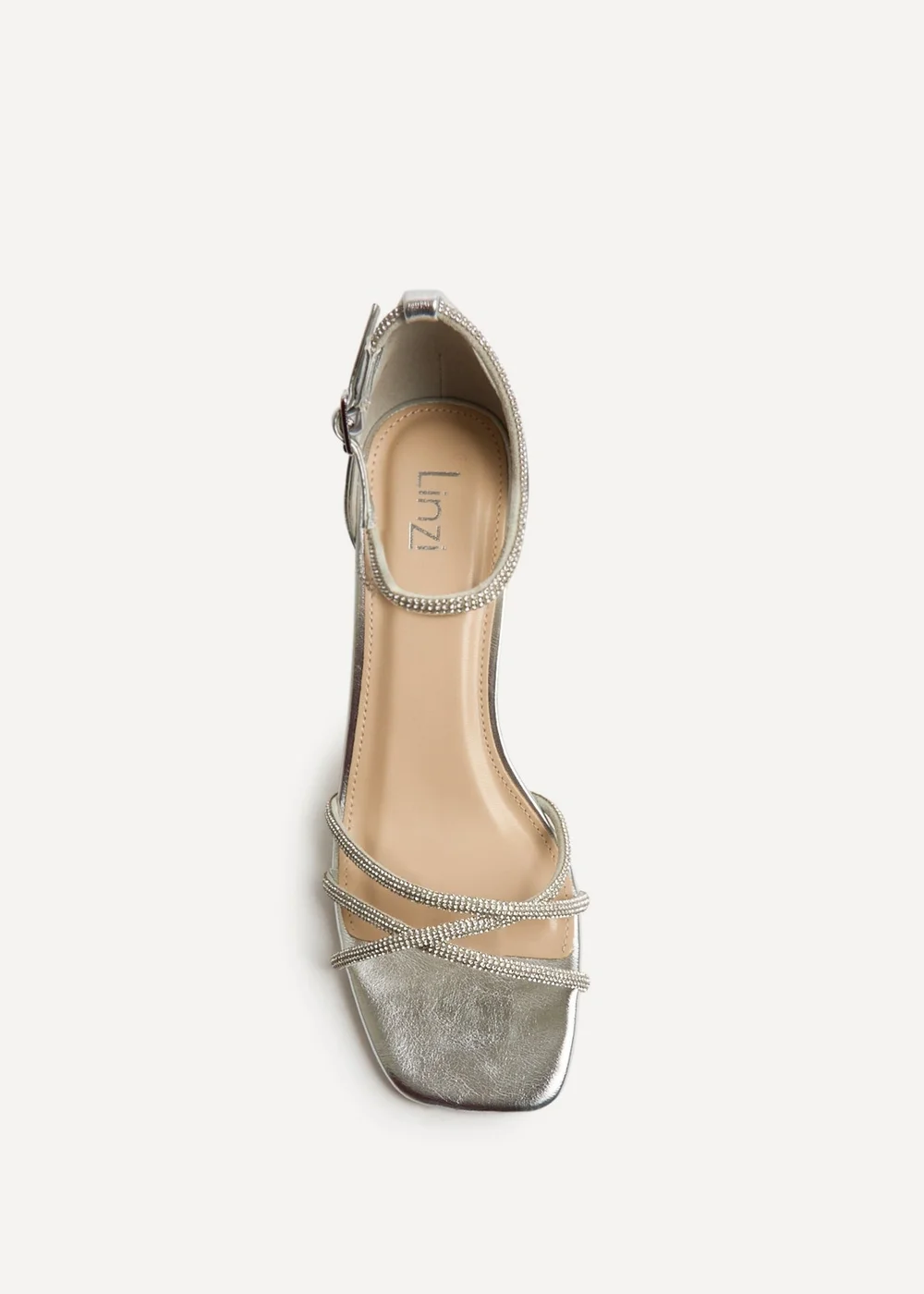 Linzi Amour Silver Diamante Heeled Sandals - 4 Image 3