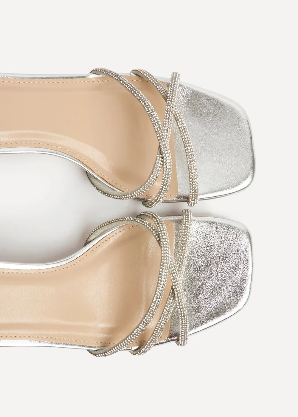 Linzi Amour Silver Diamante Heeled Sandals - 4 Image 4