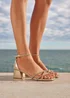Linzi Amour Gold Diamante Heeled Sandals - 6 Image 1