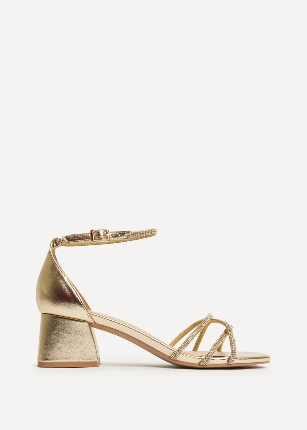 Linzi Amour Gold Diamante Heeled Sandals - 6 Image 2