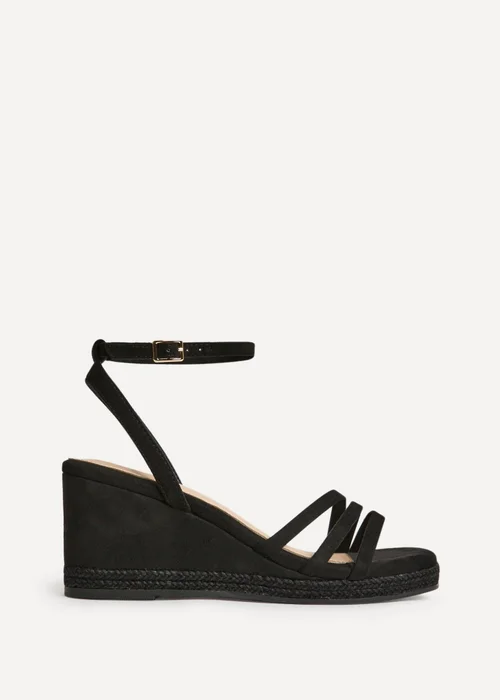 Linzi Noma Black Strappy Wedge Sandal - Size 6 Image 2