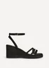 Linzi Noma Black Strappy Wedge Sandal - Size 6 Image 2