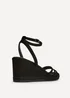 Linzi Noma Black Strappy Wedge Sandal - Size 6 Image 4