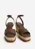Linzi Scene Brown Wedge Sandals - Size 5 Image 3