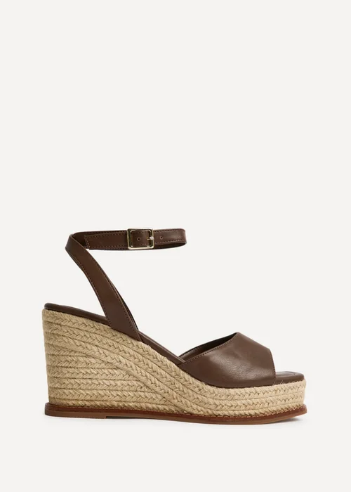Linzi Scene Brown Wedge Sandals - Size 5 Image 2