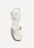 Linzi Scene White Wedge Sandals - Size 7 Image 4