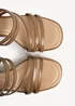 Linzi Liora Taupe Faux Leather Heeled Sandals - Size 7 Image 4