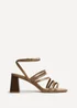 Linzi Liora Taupe Faux Leather Heeled Sandals - Size 7 Image 1