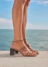 Linzi Liora Taupe Faux Leather Heeled Sandals - Size 7 Image 5