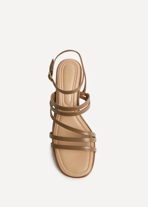 Linzi Liora Taupe Faux Leather Heeled Sandals - Size 7 Image 3