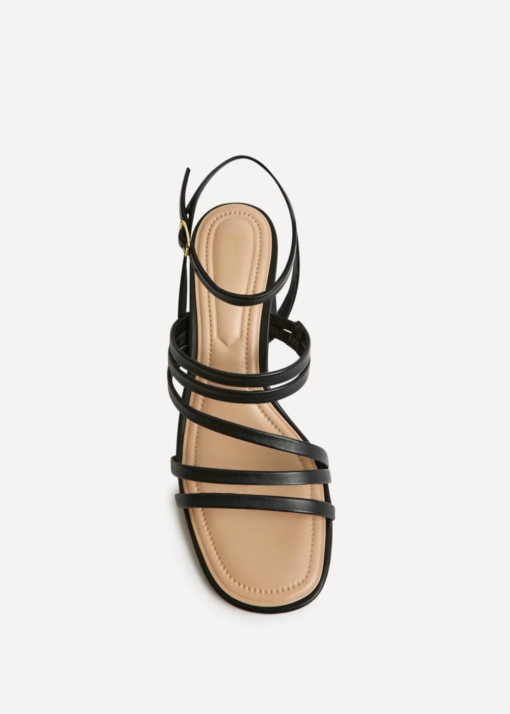 Linzi Liora Black Faux Leather Heeled Sandals - Size 6 Image 4