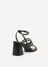 Linzi Liora Black Faux Leather Heeled Sandals - Size 6 Image 5