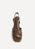 Linzi Sheena Brown Crossover Espadrille Wedges - 6 Image 4