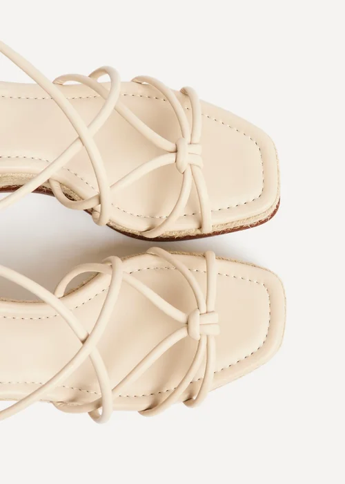 Linzi Gazed Nude Wedge Sandals - Size 7 Image 5