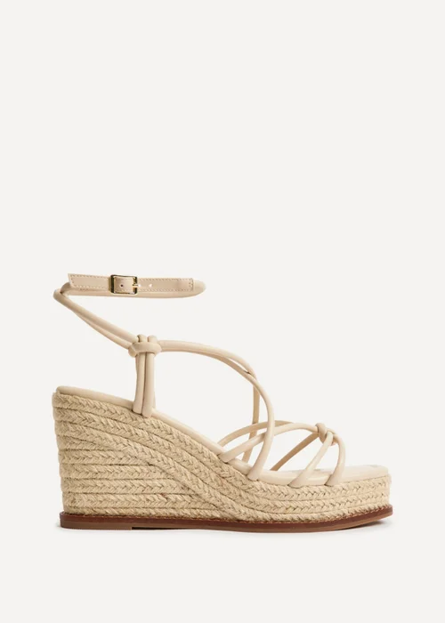 Linzi Gazed Nude Wedge Sandals - Size 7 Image 2