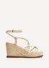 Linzi Gazed Nude Wedge Sandals - Size 7 Image 2