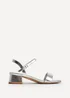 Linzi Carlie Wide Fit Silver Faux Leather Low Heels - Size 5 Image 2
