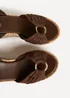 Linzi Saxon Brown Suede Wedge Sandals - 4 Image 5