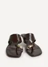 Linzi Manhattan Brown Faux Leather Mule Heels - Size 6 Image 3