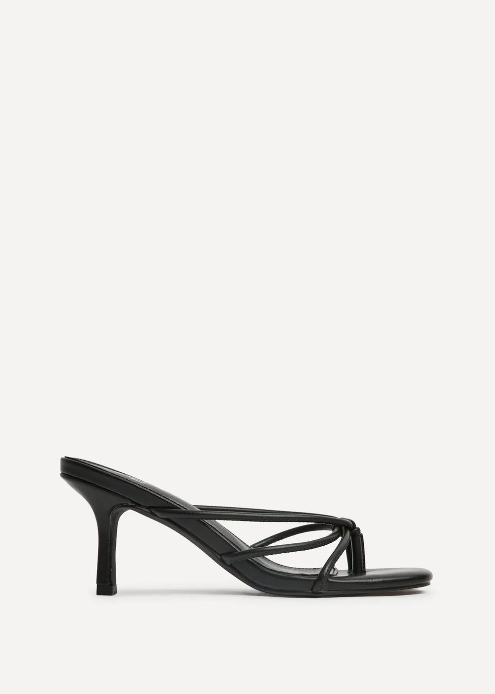 Linzi Solis Black Strappy Mule Heels - 4 Image 2