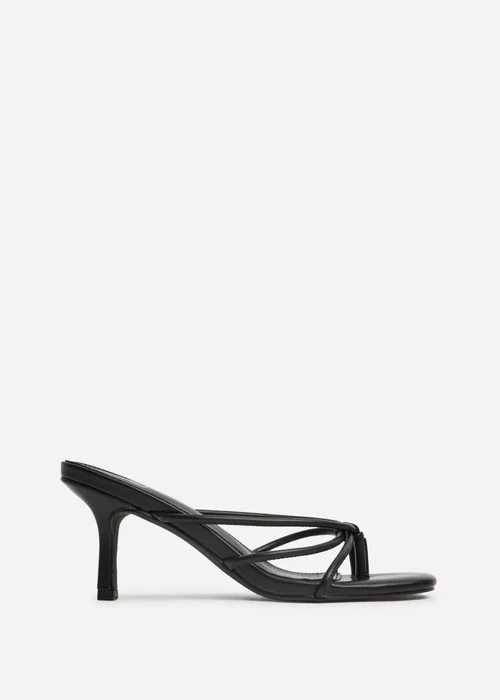 Linzi Solis Black Strappy Mule Heels - 4 Image 2