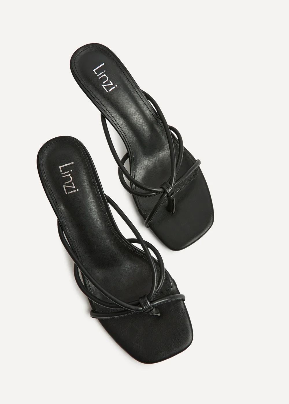 Linzi Solis Black Strappy Mule Heels - 4 Image 5