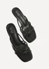 Linzi Solis Black Strappy Mule Heels - 4 Image 5