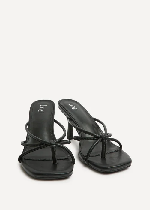 Linzi Solis Black Strappy Mule Heels - 4 Image 3