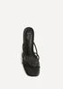 Linzi Solis Black Strappy Mule Heels - 4 Image 4