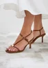 Linzi Immersed Tan Heeled Sandals - Size 5 Image 6