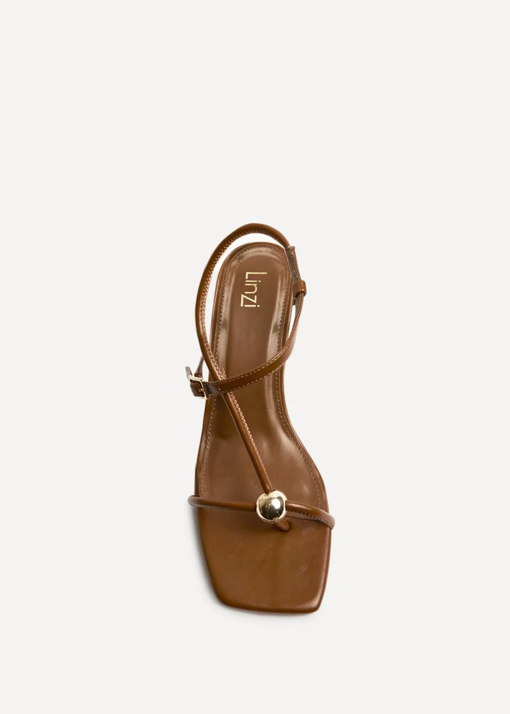 Linzi Immersed Tan Heeled Sandals - Size 5 Image 4