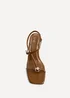 Linzi Immersed Tan Heeled Sandals - Size 5 Image 4