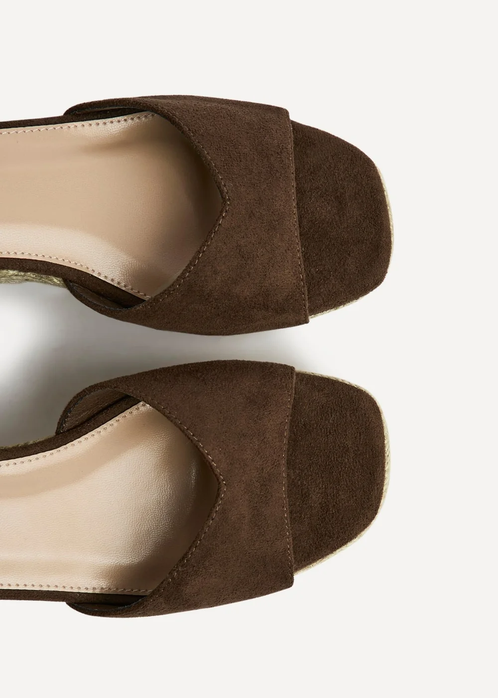 Linzi Duchess Wide Fit Brown Wedge Sandals - 8 Image 5