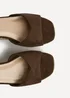 Linzi Duchess Wide Fit Brown Wedge Sandals - 8 Image 5