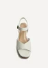 Linzi Duchess Wide Fit White Wedge Sandals - Size 7 Image 4