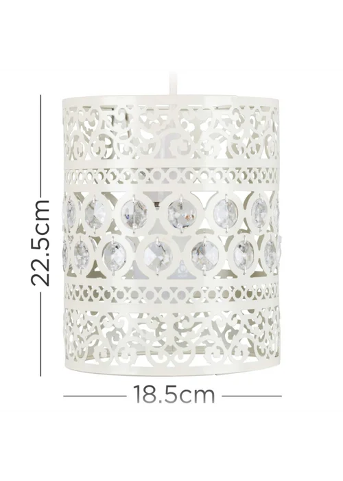 ValueLights Ornate Drum Pendant Shade - One Size Image 5
