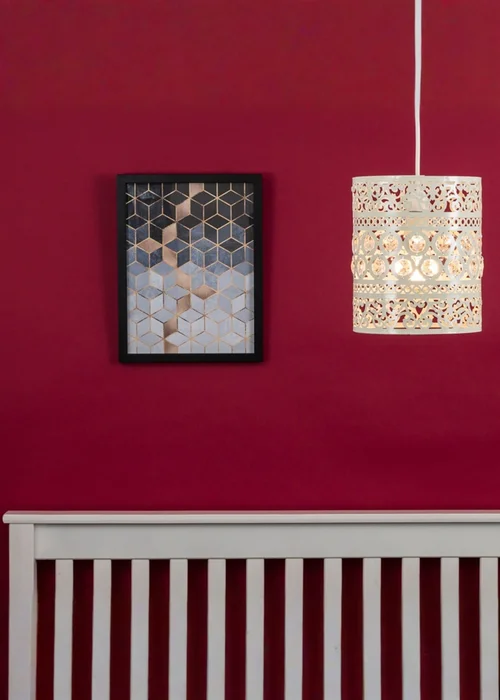 ValueLights Ornate Drum Pendant Shade - One Size Image 1