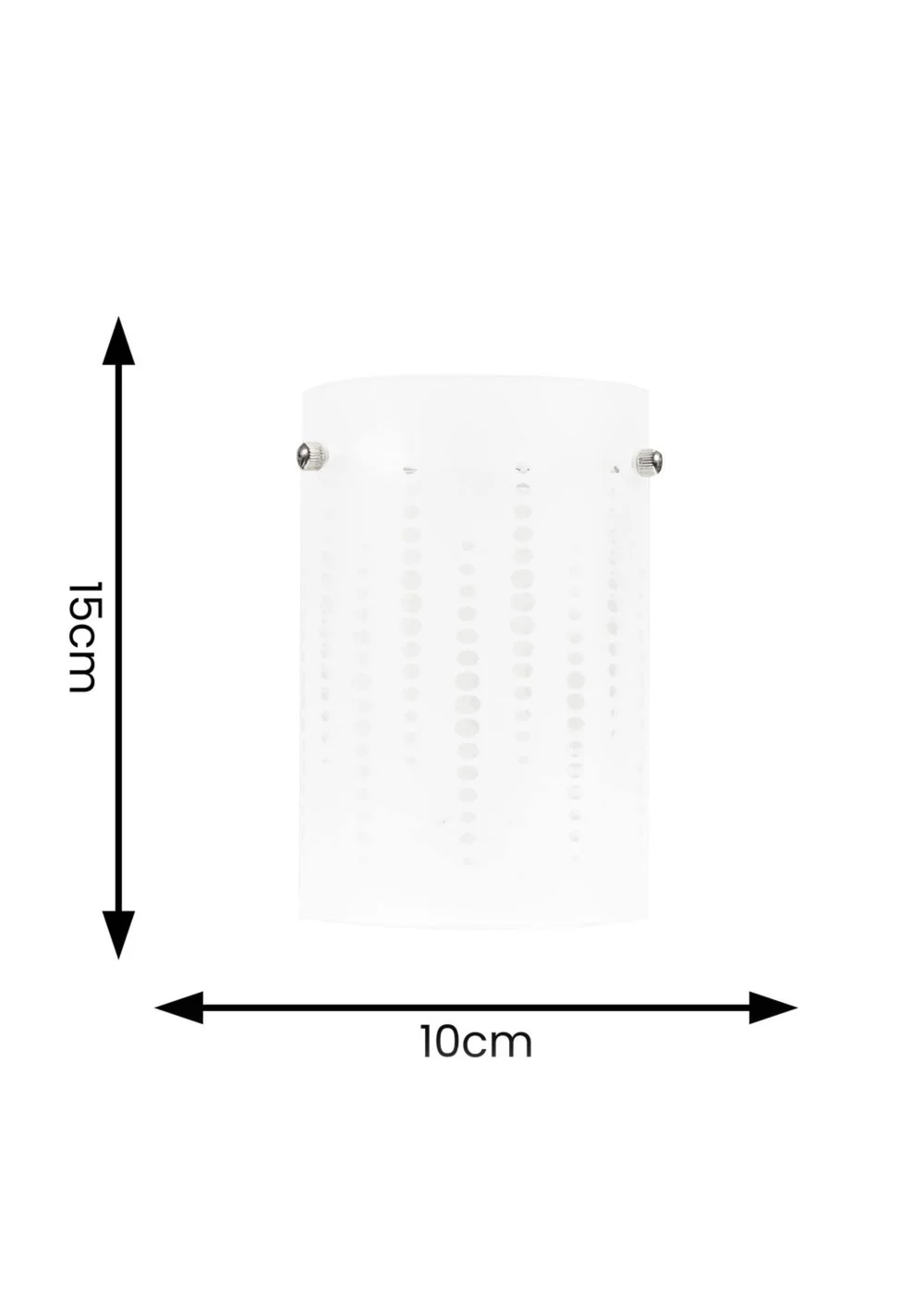ValueLights Elsie Small Vertical Spot Frosted Glass Shade - One Size Image 4