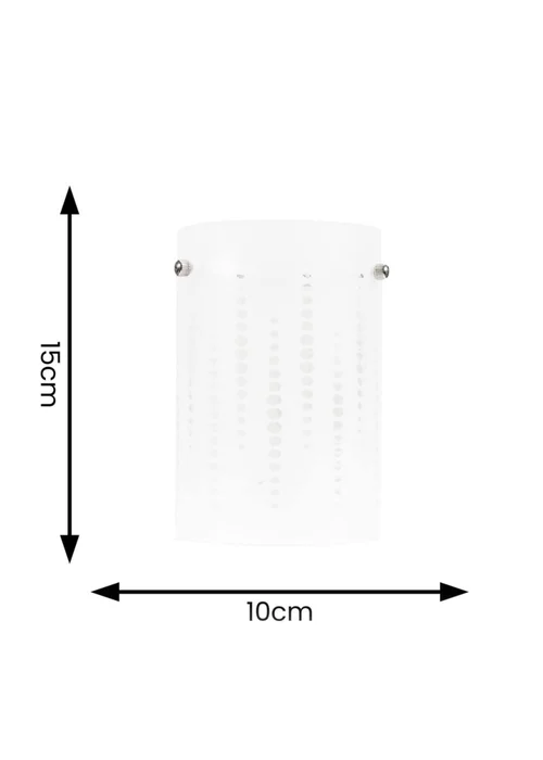 ValueLights Elsie Small Vertical Spot Frosted Glass Shade - One Size Image 4