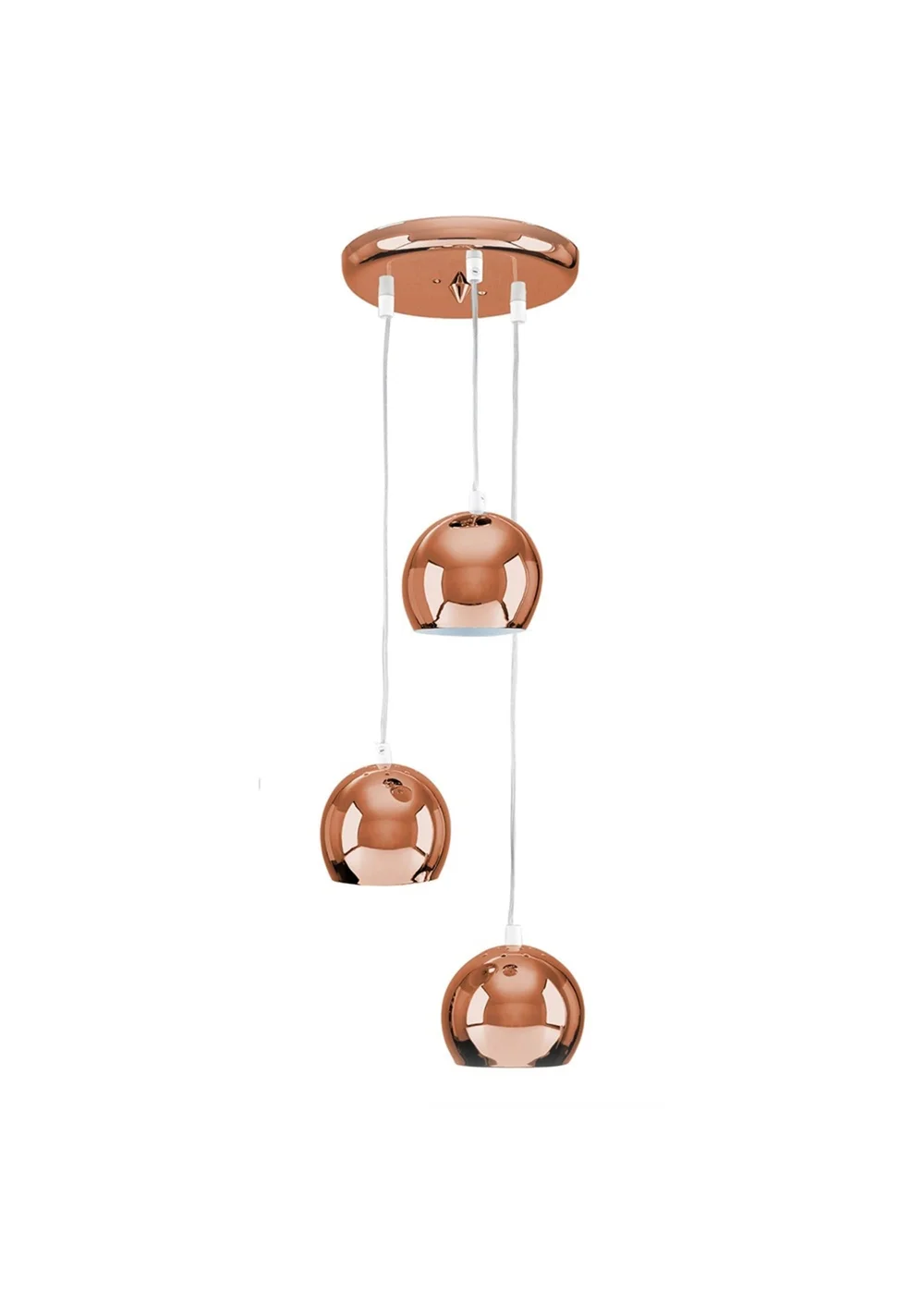 ValueLights Retro Eyeball 3 Light Droplet Copper - One Size Image 3