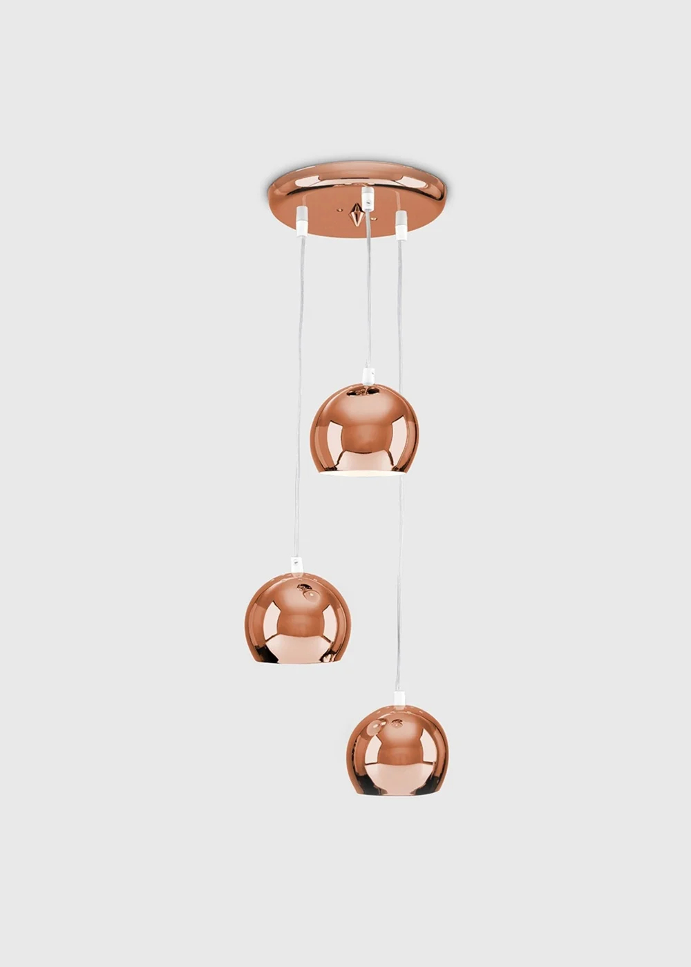 ValueLights Retro Eyeball 3 Light Droplet Copper - One Size Image 1