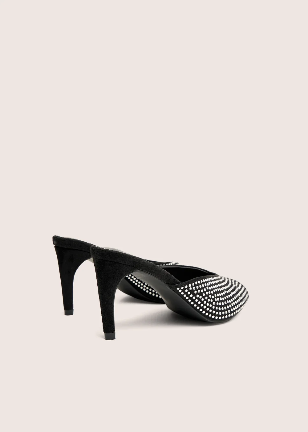 Public Desire Norma Black Embellished Mule Heels - 4 Image 3
