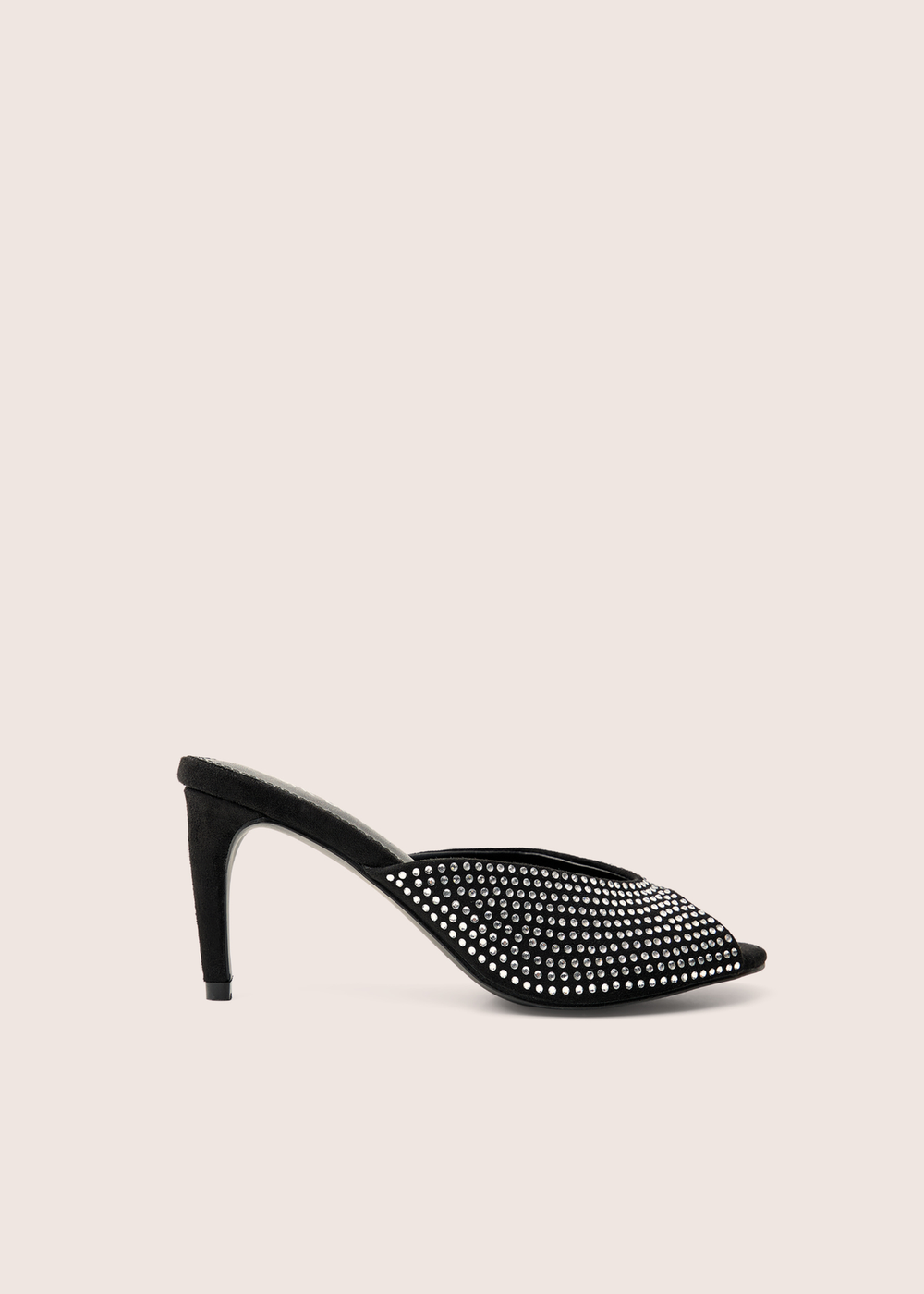 Public Desire Norma Black Embellished Mule Heels - 4 Image 1
