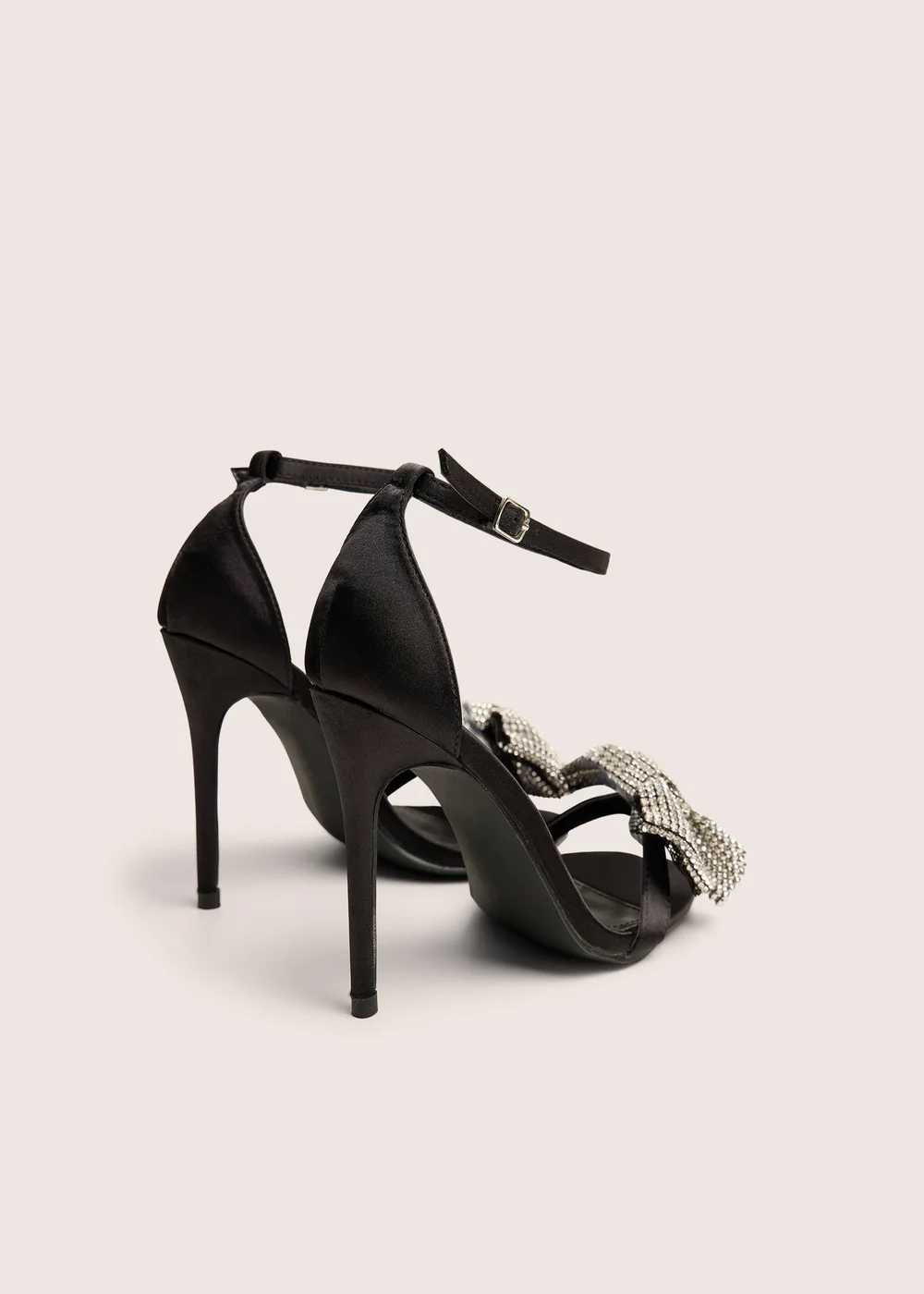 Public Desire Vermillion Black Bow Detail Round Toe Stiletto Heels - Size 6 Image 5