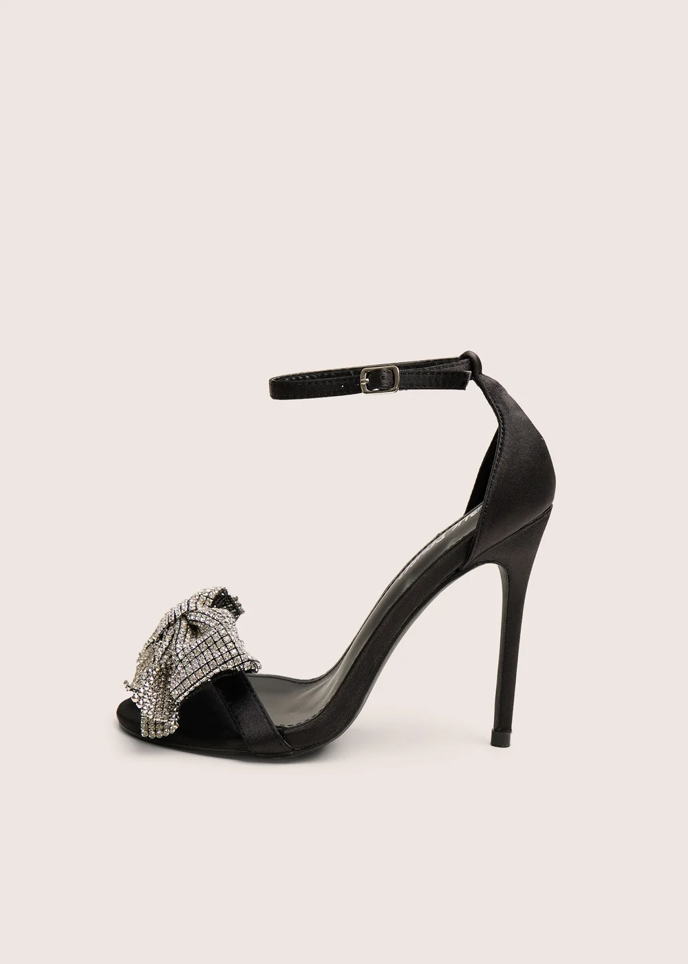 Public Desire Vermillion Black Bow Detail Round Toe Stiletto Heels - Size 6 Image 1